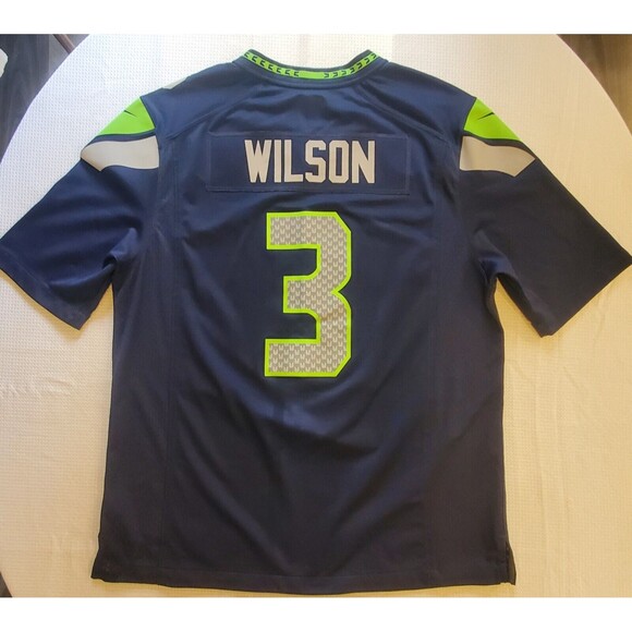 Nike On Field Russell Wilson #3 Seattle Seahawks Sewn NFL Football Jersey Mens L - Picture 8 of 12
